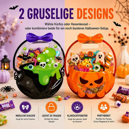 🎁Halloween Goodie Bags – Clear Cauldron Candy Favor Bags