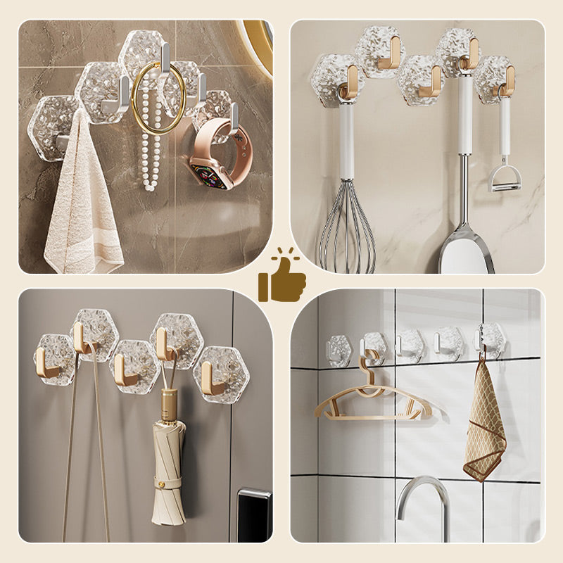 5 PCS Punch-Free Ripple Wall Adhesive Hooks