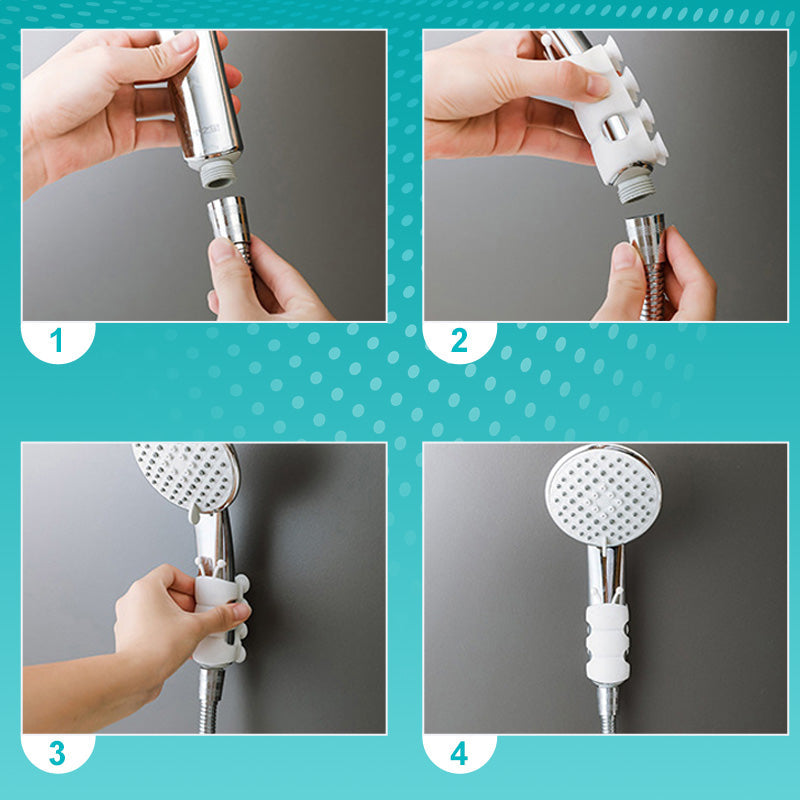 🚿💧【BUY 2 GET 1 FREE】🎁 Universal Silicone Showerhead Holder - Bathe with Ease, Secure and Non-slip!