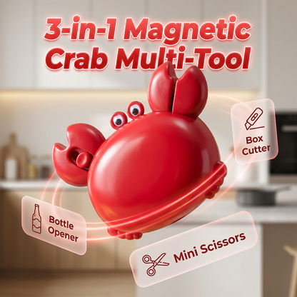 🦀 LIMITED-TIME 50% OFF! 💥 Multifunctional Magnetic Crab-Shaped Bottle Opener – 3-in-1, Cute, Always Handy ✨