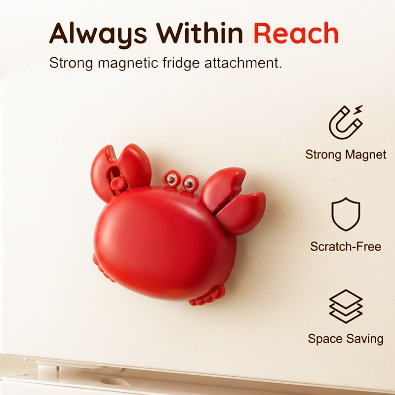 🦀 LIMITED-TIME 50% OFF! 💥 Multifunctional Magnetic Crab-Shaped Bottle Opener – 3-in-1, Cute, Always Handy ✨